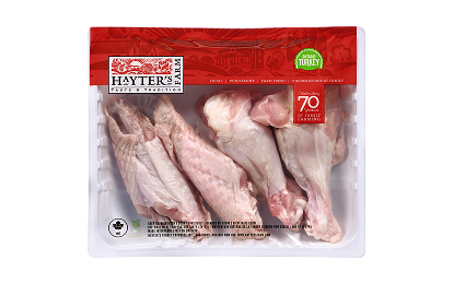 Package of turkey wings and drumpsticks