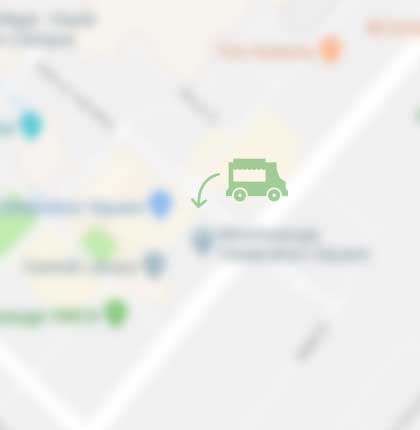 blurredmap with food truck icon