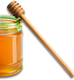 recipe-honey-img honey in jar with honey dipper clippping