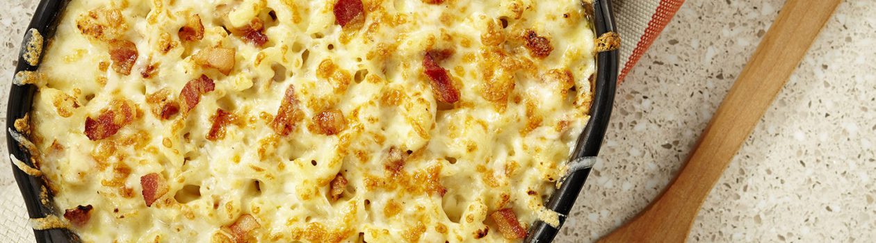 Big Batch Bacon Mac and Cheese Casserole