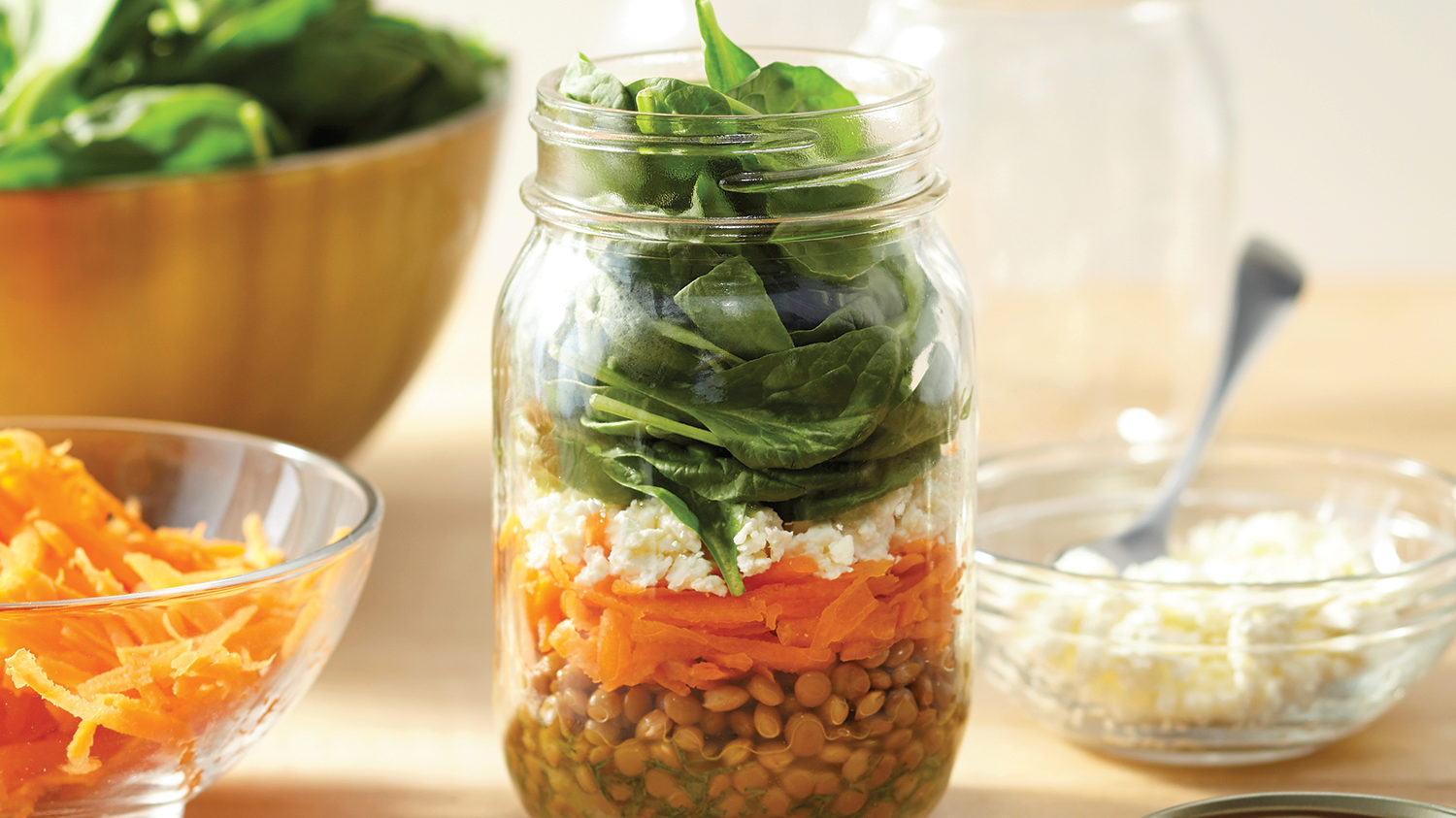 Mason Jar Lentil & Spinach Salads Sobeys Inc.