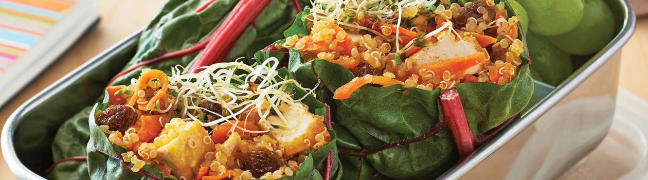 Quinoa-Tofu Chard Wrap