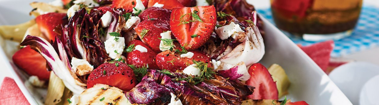 Grilled Fennel, Goat Cheese & Strawberry Salad