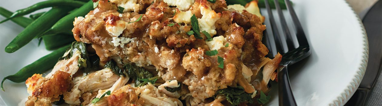 Leftover Turkey Stuffing Casserole