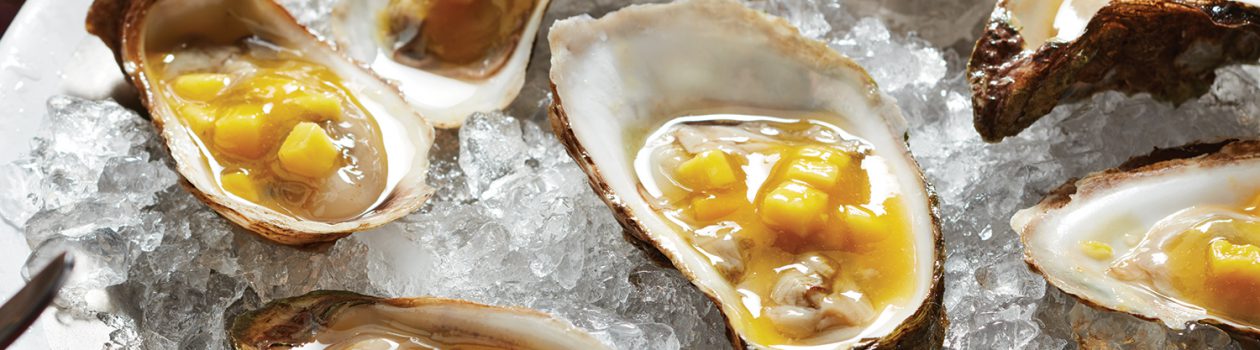 Sauce piquante à la mangue pour huîtres crues