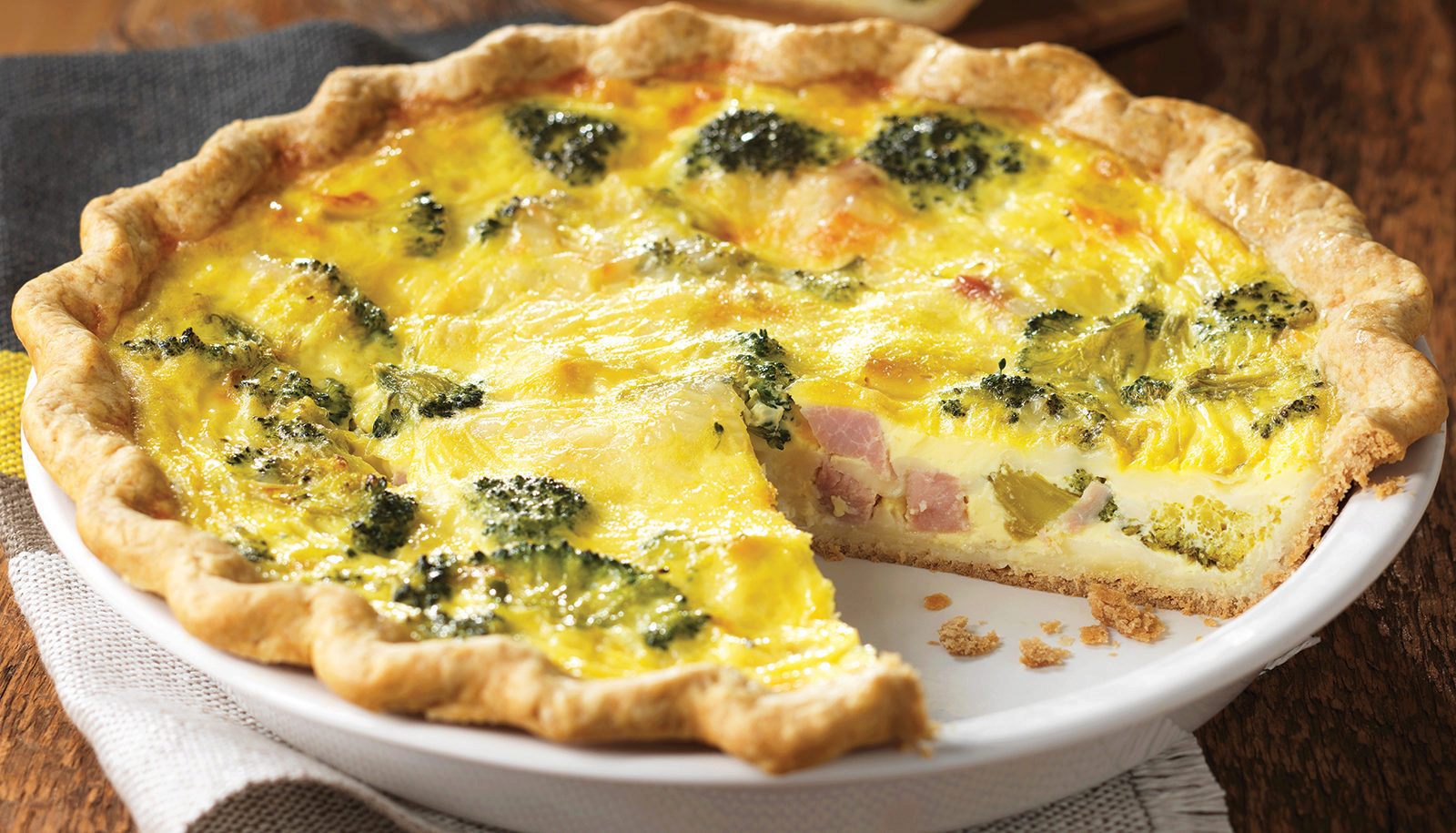 Broccoli, Ham & Swiss Cheese Quiche - Sobeys Inc.