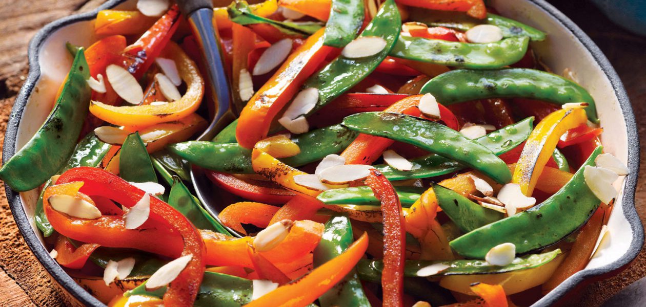 Campfire Peppers & Snow Peas
