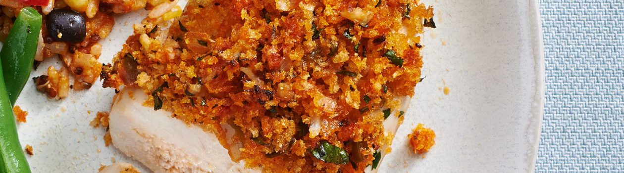 Chicken with Crunchy Salsa Topping