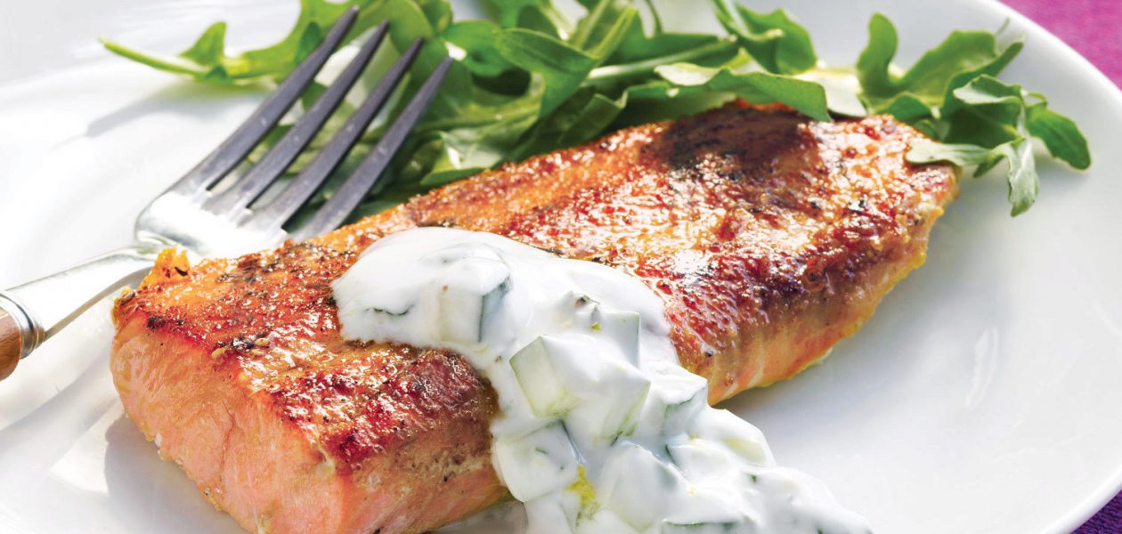 Curry Grilled Salmon with Creamy Cucumber Sauce - Sobeys Inc.