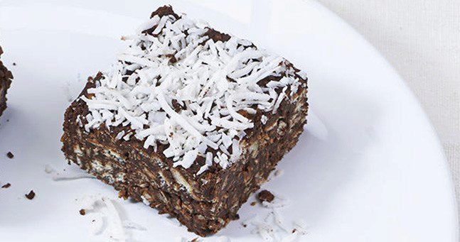 No-Bake Brownies with Pecans & Coconut