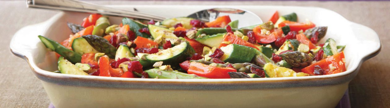 Braised Vegetables with Cranberries & Pistachios