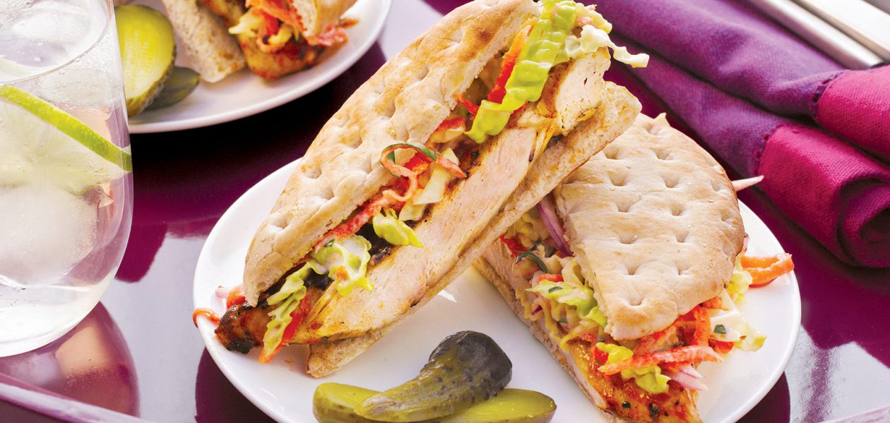 Honey Garlic Grilled Chicken Sandwich with Creamy Coleslaw ...
