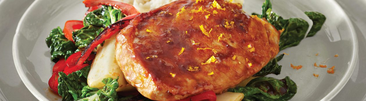 Orange-Teriyaki Pork Chops with Bok Choy