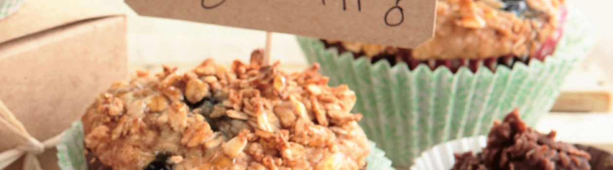 Muffins aux bleuets avec garniture au granola