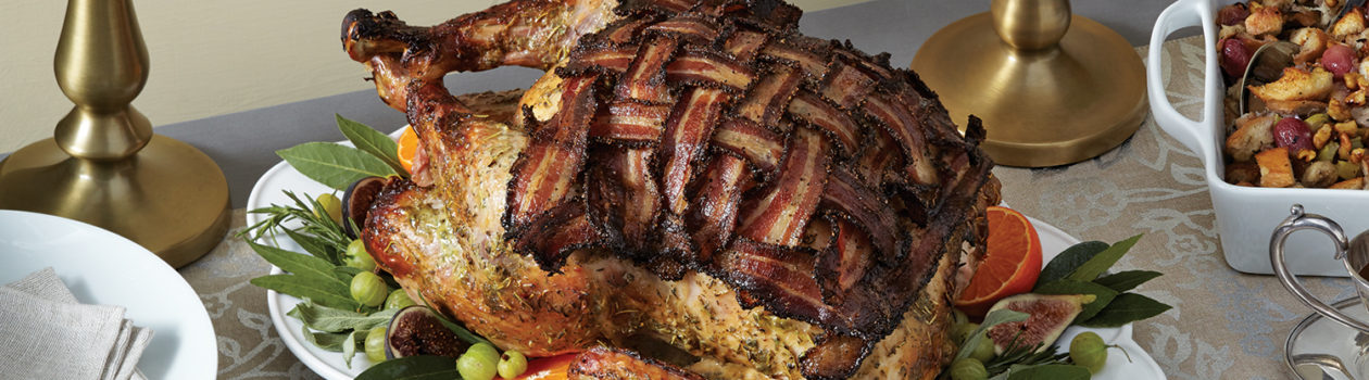 Peppered Bacon-Wrapped Turkey