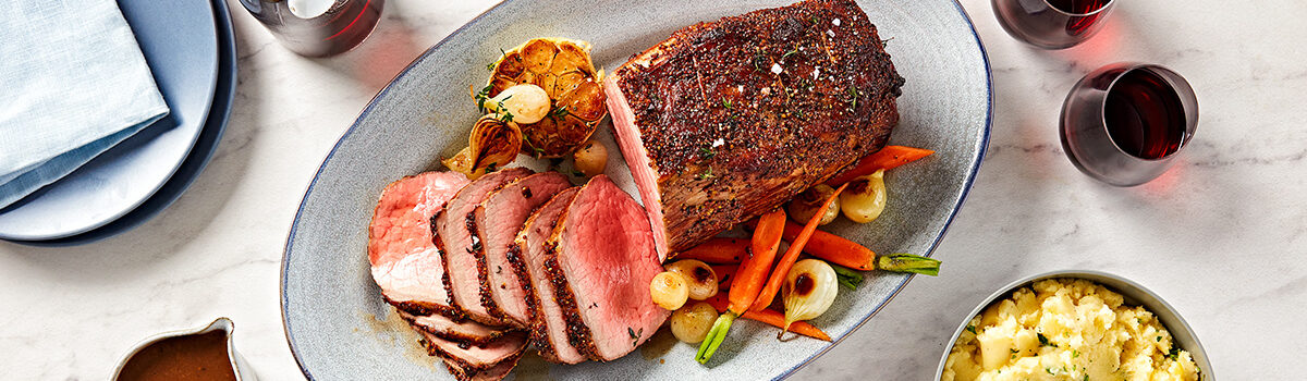 Pepper, Mustard and Thyme-Crusted Roast Beef