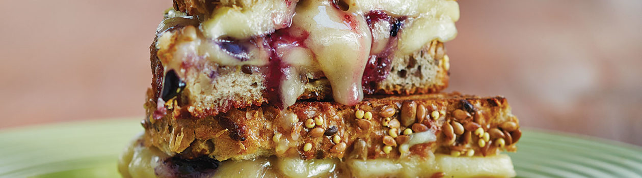 Brie & Blueberry Grilled Cheese Sandwich