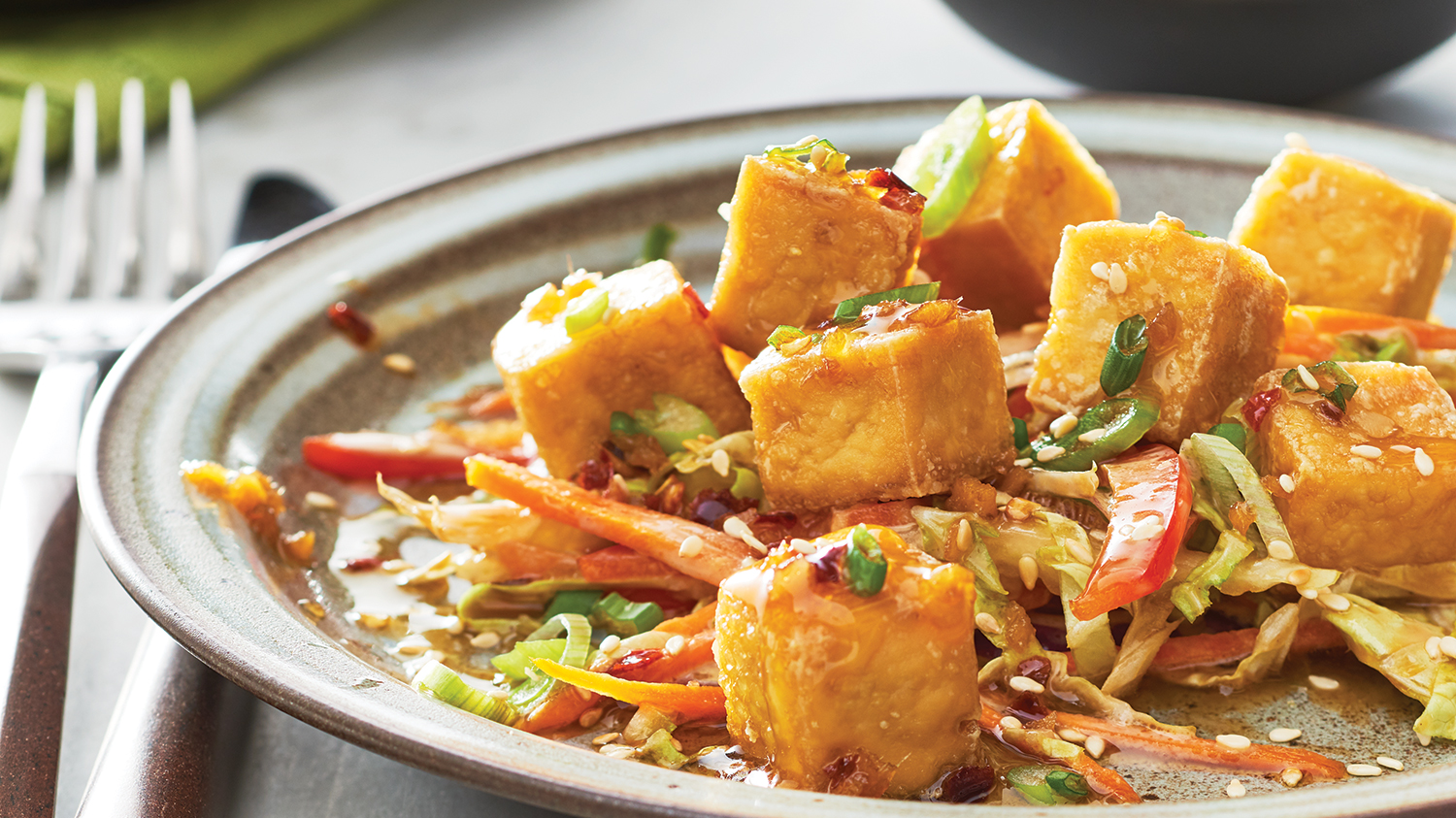 Tofu croustillant cuit au four avec trempette soya-gingembre - Sobeys Inc.