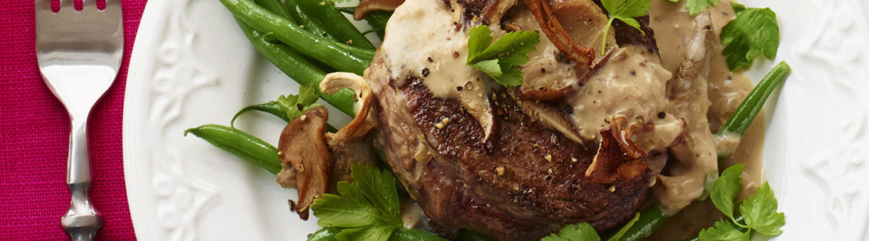 Beef Medallions with Wild Mushroom Cream Sauce