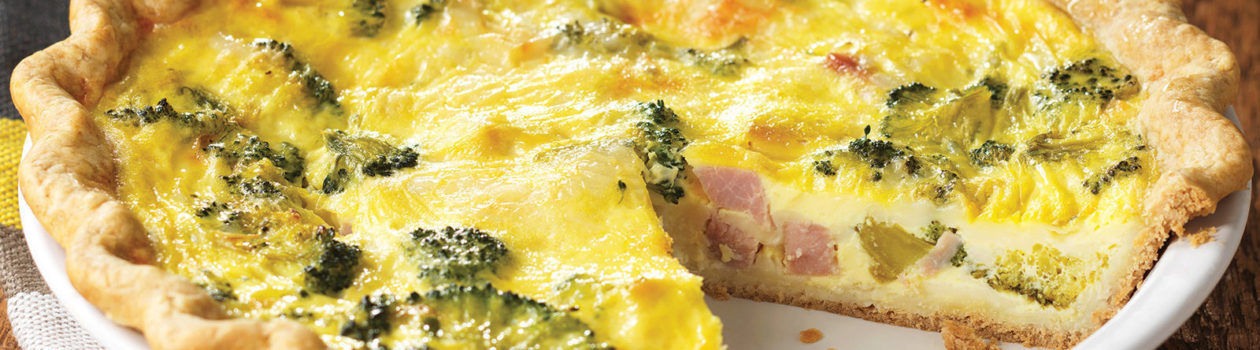 Broccoli, Ham & Swiss Cheese Quiche