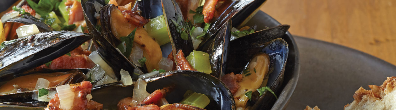 Beer Bacon Mussels