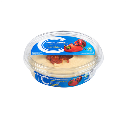 Compliments_Middle Eastern Style Topped Hummus