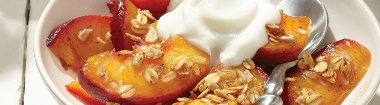 No-Bake Peach & Almond Crisp
