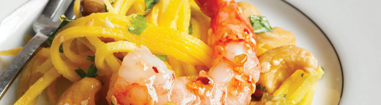 Sweet Chili Shrimp with Green Mango Salad cropped