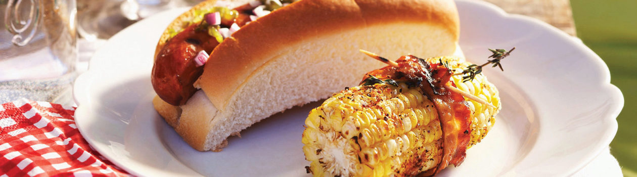 Bacon-Wrapped Barbecued Corn