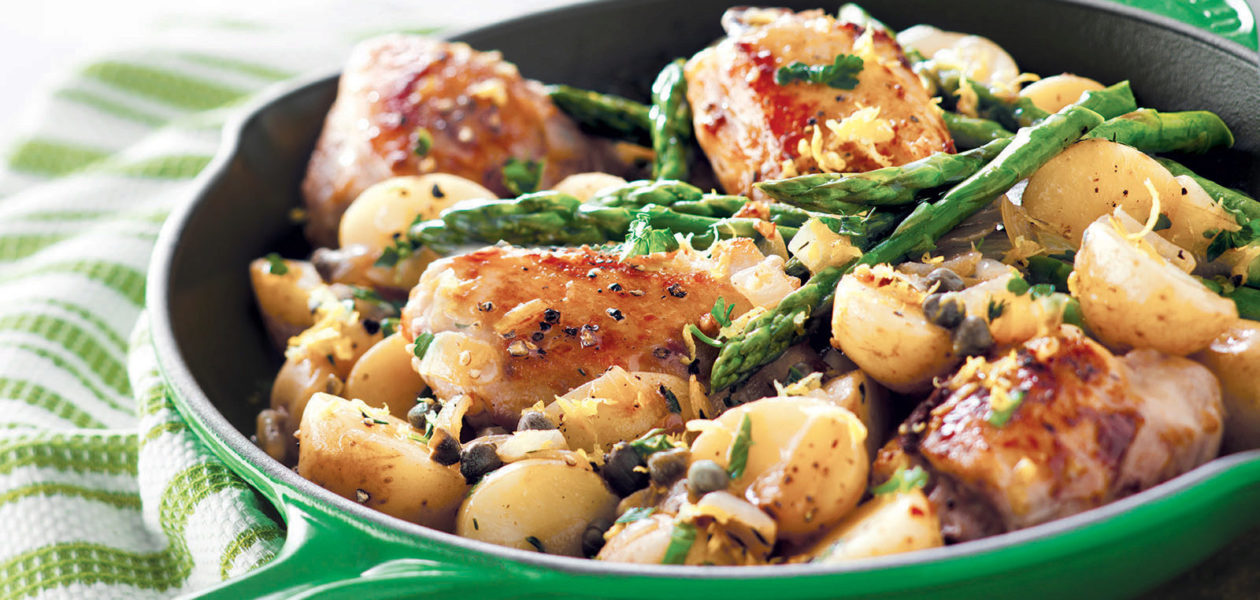 LemonCaper Chicken, Potato & Asparagus Skillet Sobeys Inc.