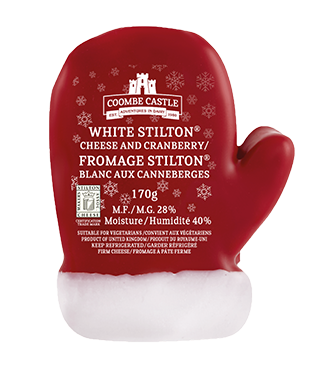 Coombe Castle White StiltonⓇ Cheese and Cranberry Santa Mit