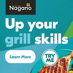 Text Reading 'Up your grill skills. Tap on the 'Learn More' button for more information.'