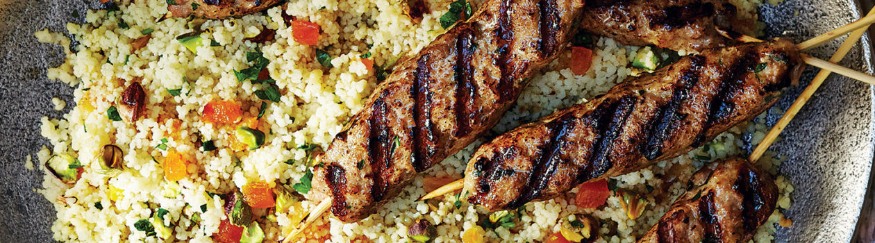 Moroccan-Spiced Turkey Skewers with Couscous Salad