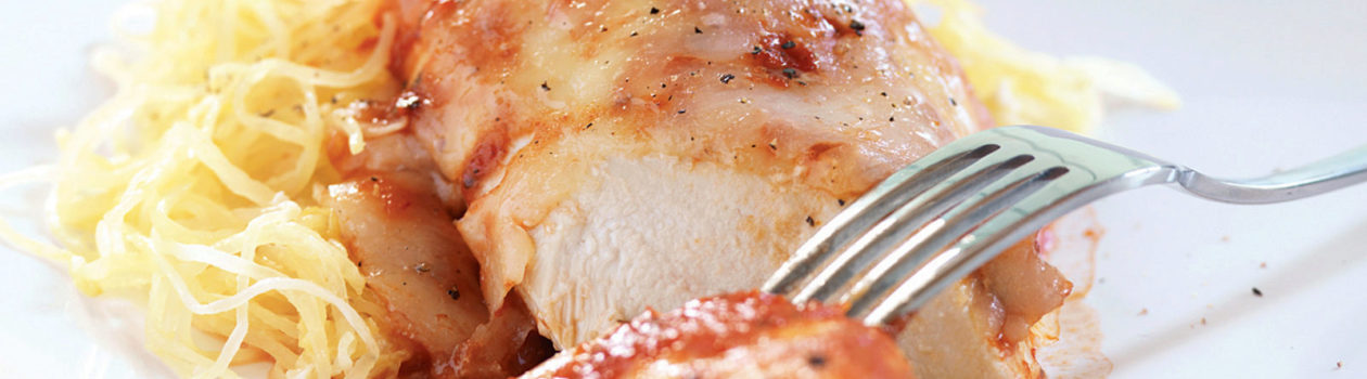 Baked Chicken Parmesan with Spaghetti Squash