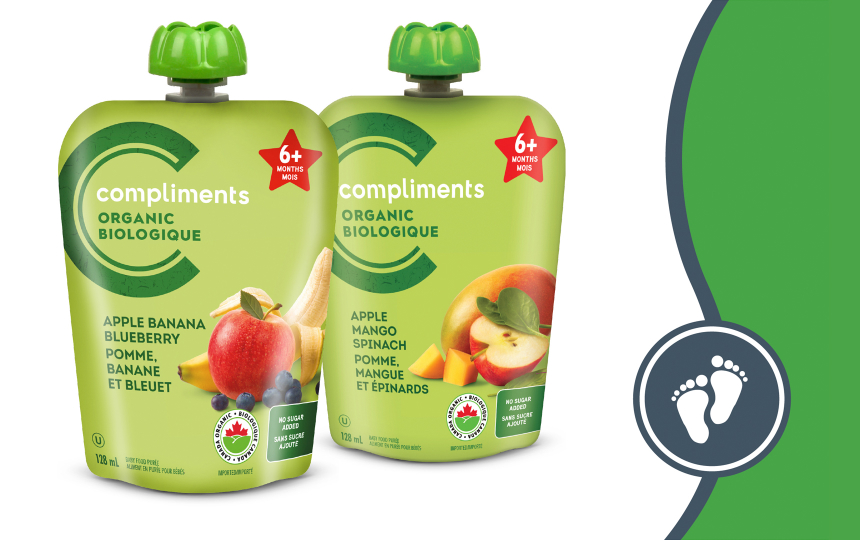 Baby fruit puree packages