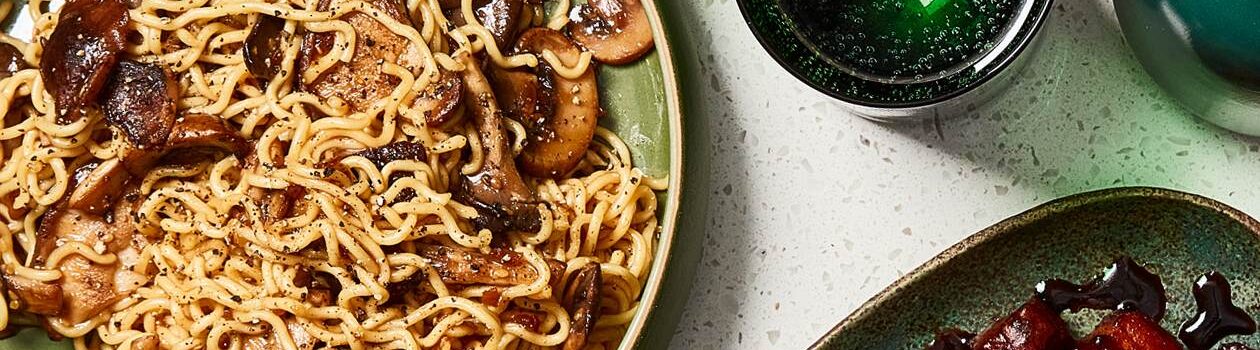 Quick Savoury Mushroom Noodles