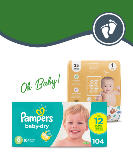 baby_diaper_mobile Packages of different sized diapers