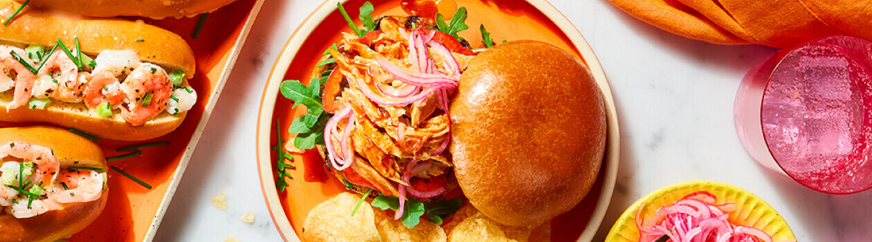BBQ Pulled Portuguese-Style Chicken Sandwich