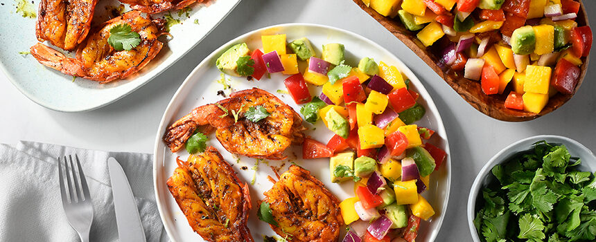 Grilled Shrimp and Mango Salsa