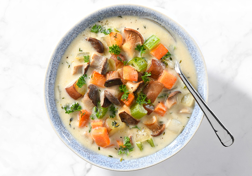 king_oyster-mushroom-chowder King Oyster Mushroom Chowder