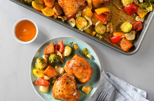 Sheet Pan Honey Garlic Chicken with Roasted Vegetables