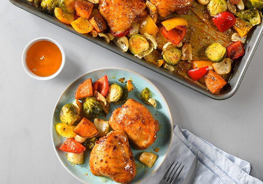 Sheet Pan Honey Garlic Chicken with Roasted Vegetables Sobeys Inc.