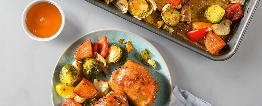 Sheet Pan Honey Garlic Chicken with Roasted Vegetables