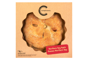 Compliments Northern Spy Apple pie in a brown box