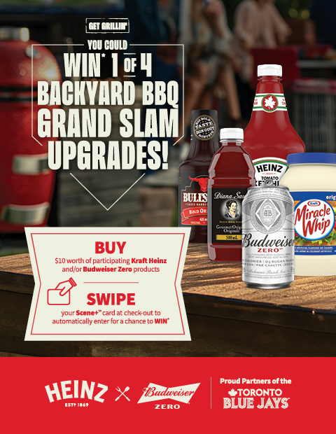 Kraft x Budweiser Zero Contest Image - Enter for a chance to win a 1 of 4 Backyard BBQ Grand Slam Upgrades