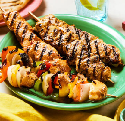 Quick and easy grilled skewer ideas.