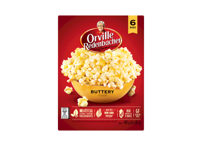 Orville Redenbacher Popcorn - Microwave Buttery 6 bags, 82 g