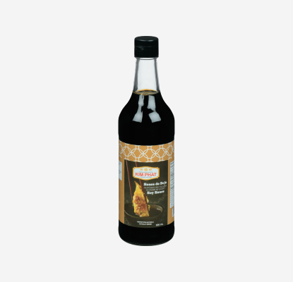 A bottle of Kim Phat light soy sauce