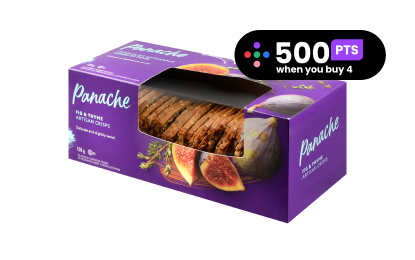 Package of Panache Fig & Thyme crisps