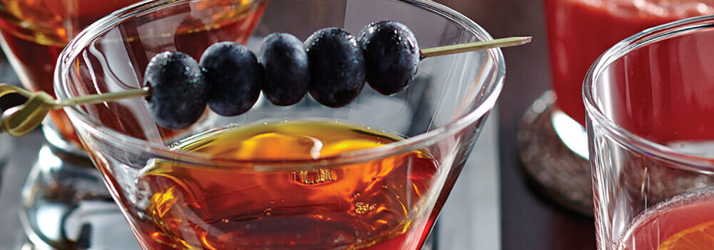 Cocktail au thé au goût de bleuet